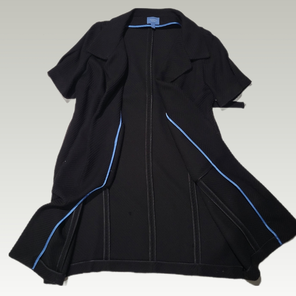 Crop sleeve knit dress coat